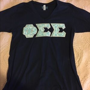 Phi Sigma Sigma Short sleeve Letters